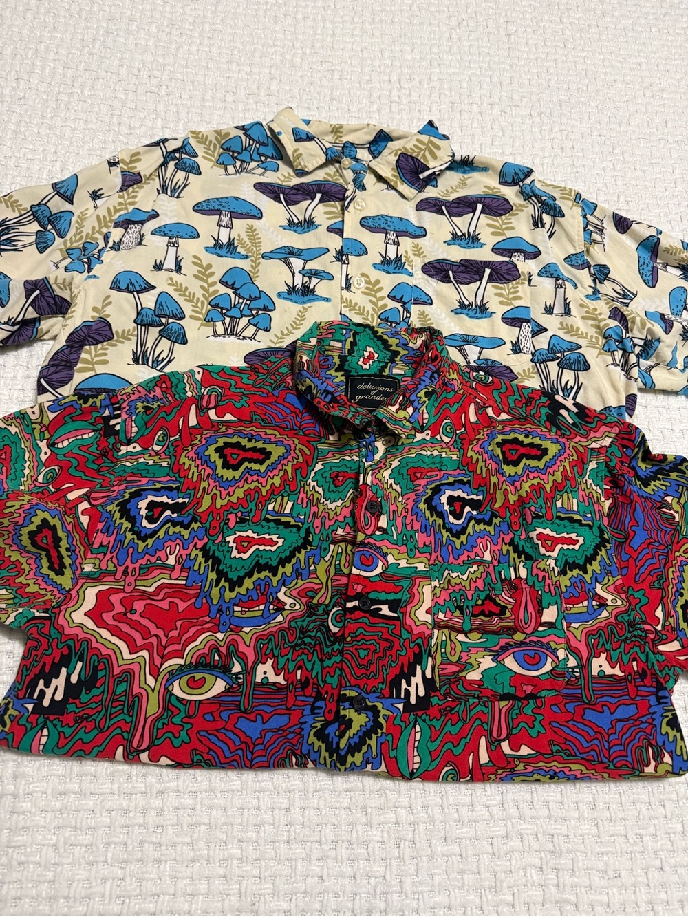 Delusions of Grandeur set of 2 men’s button down shirts. Medium.